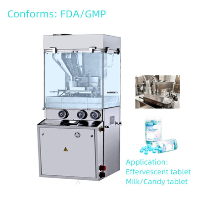 Effervescent Tablet Force Feeder Tablet Compression Machine Touch Screen Single Side