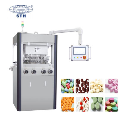 China 25 mm Tablet Automatic Rotary Tablet Press Machine mit 100kN Druck und 40r/min Turrengeschwindigkeit fournisseur