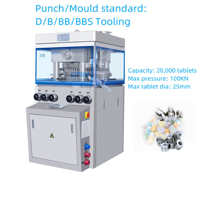 TIANHE Mehrfache Schlagwerkzeuge Hochgeschwindigkeits-Tablettenpressmaschine D / B Typ Kraftzufuhr fournisseur